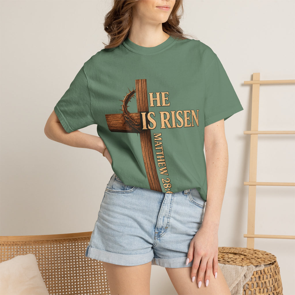 He Is Risen Faith Christian T-Shirt