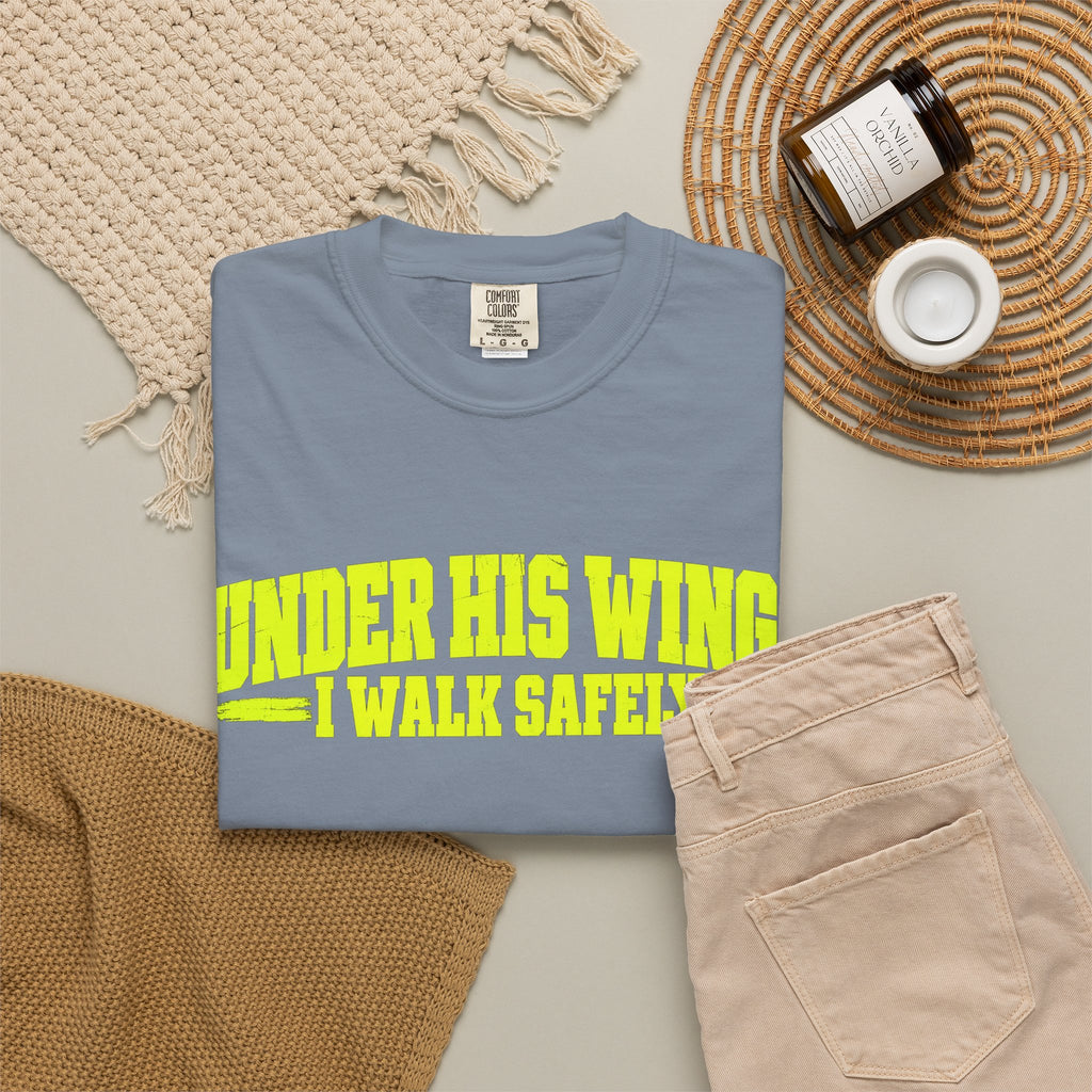 Psalm 91 'Under His Wings I Walk Safely' T-Shirt — Faith-Based Christian Tee