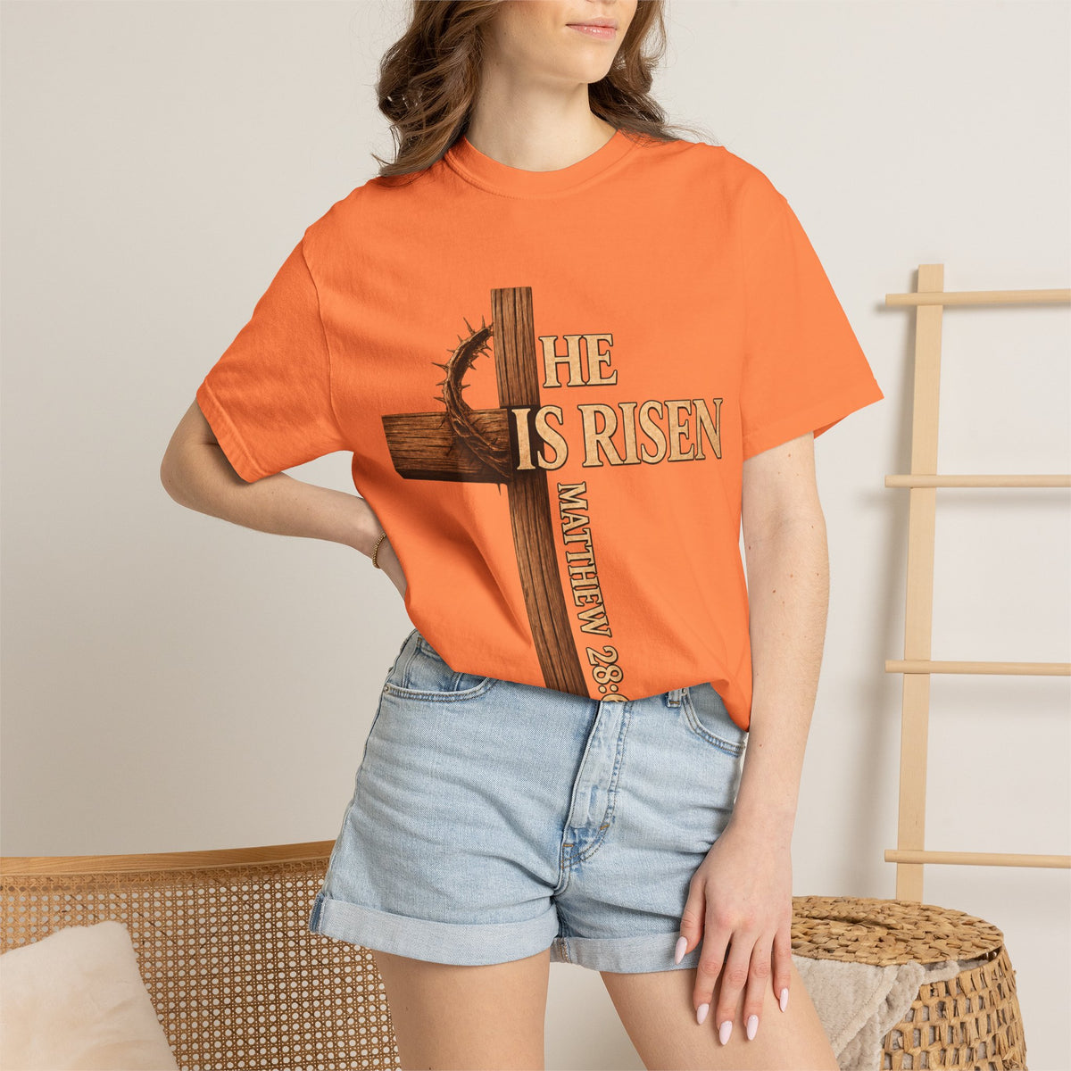 He Is Risen Faith Christian T-Shirt