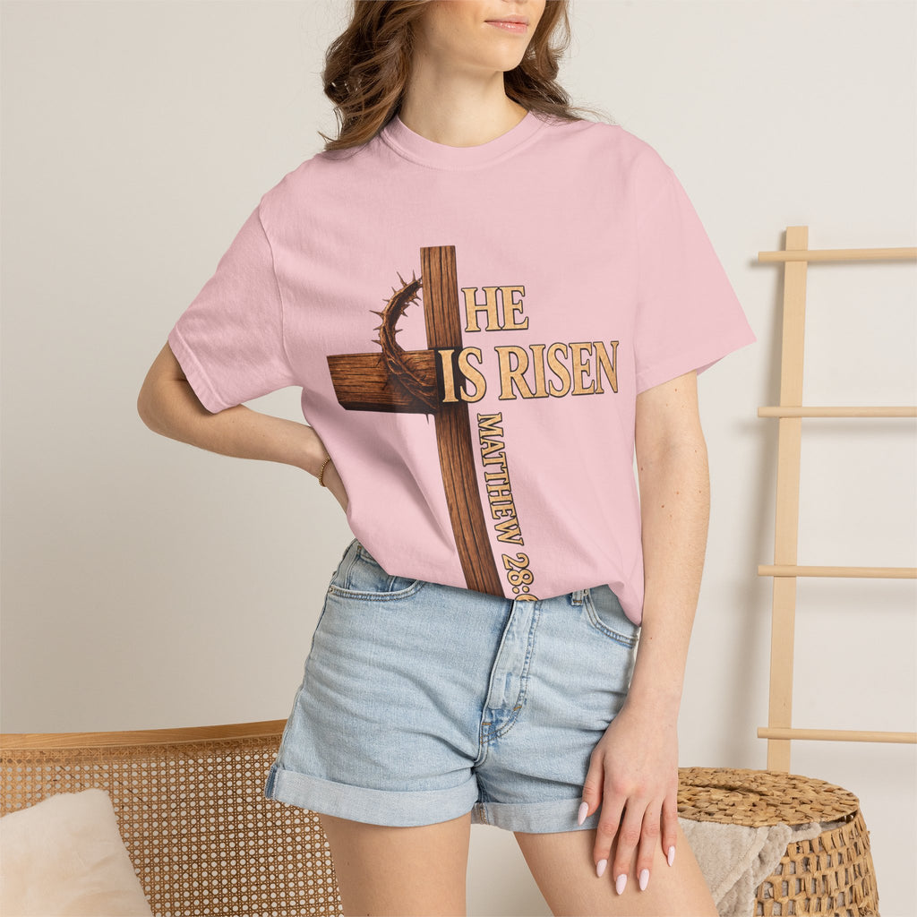 He Is Risen Faith Christian T-Shirt