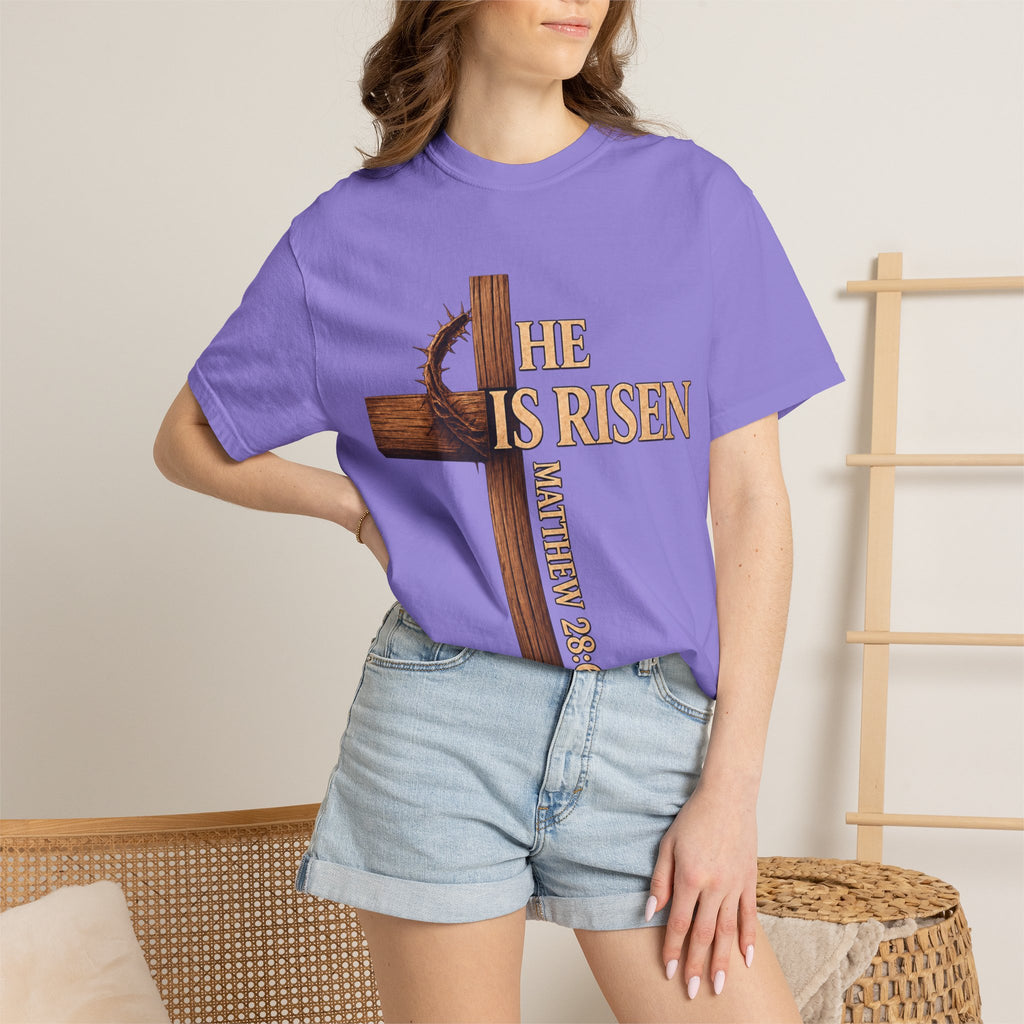 He Is Risen Faith Christian T-Shirt