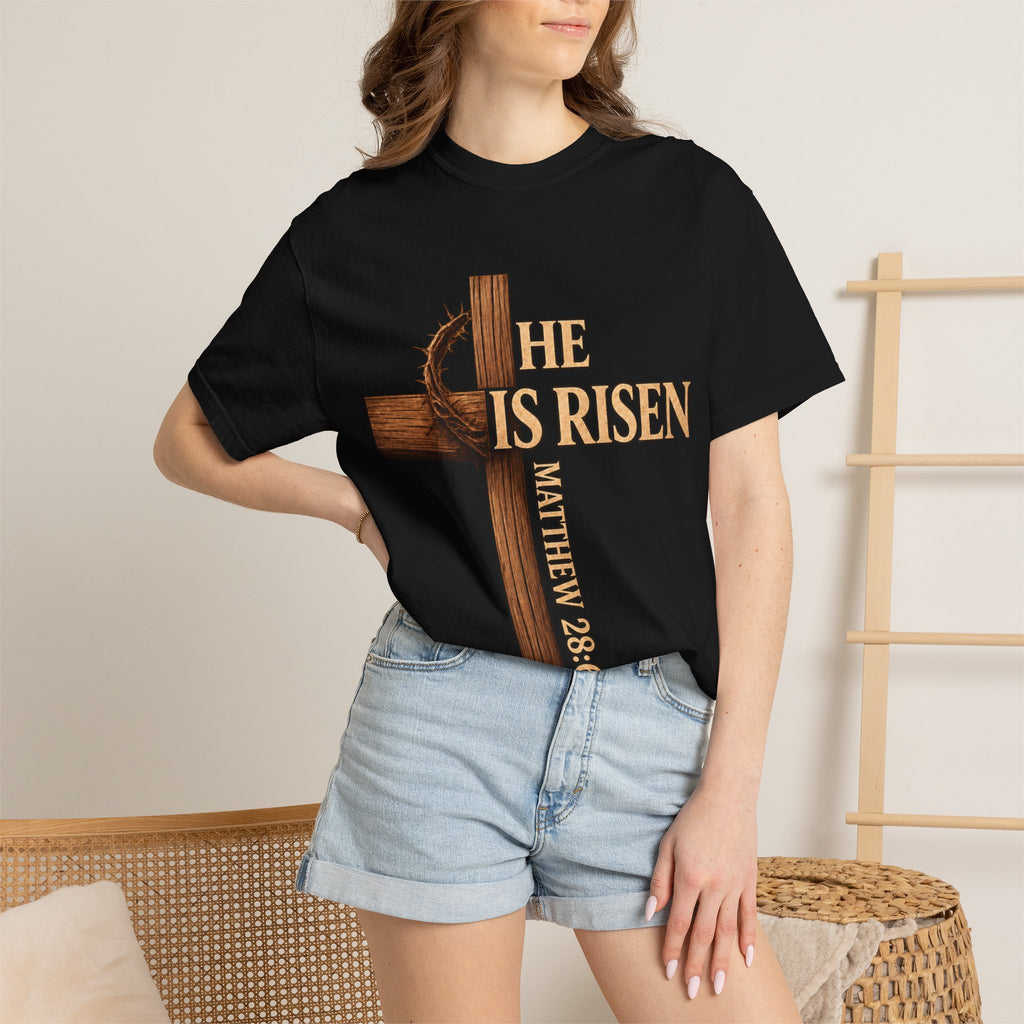 He Is Risen Faith Christian T-Shirt