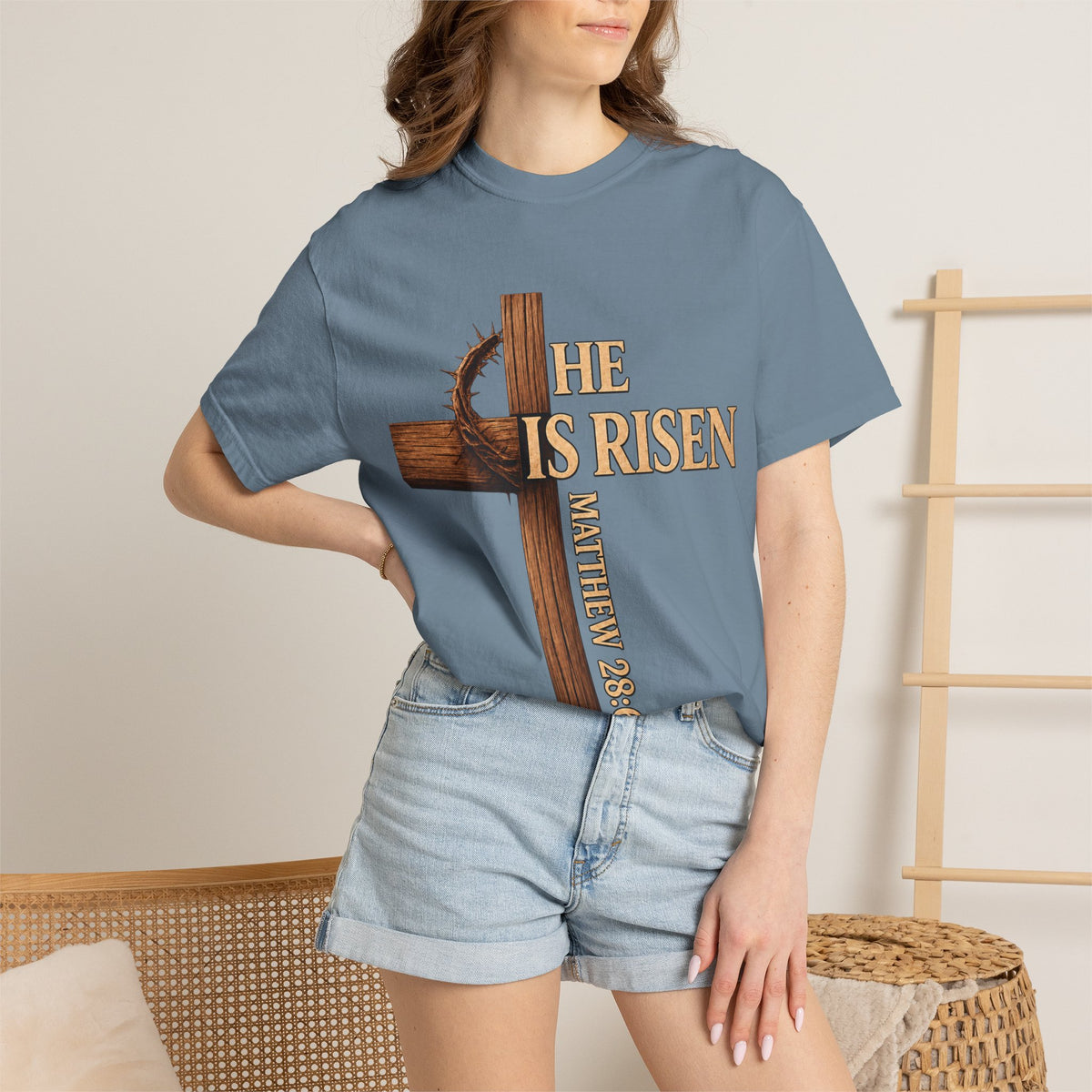 He Is Risen Faith Christian T-Shirt