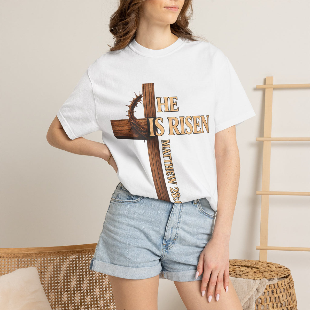 He Is Risen Faith Christian T-Shirt