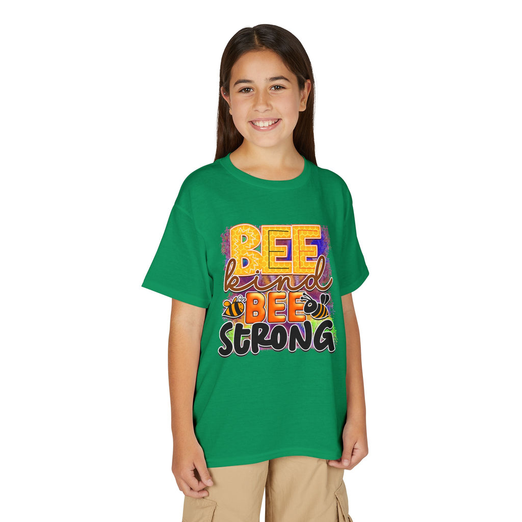 Bee Kind Bee Strong Youth T‑Shirt – Positive Kids Graphic Tee