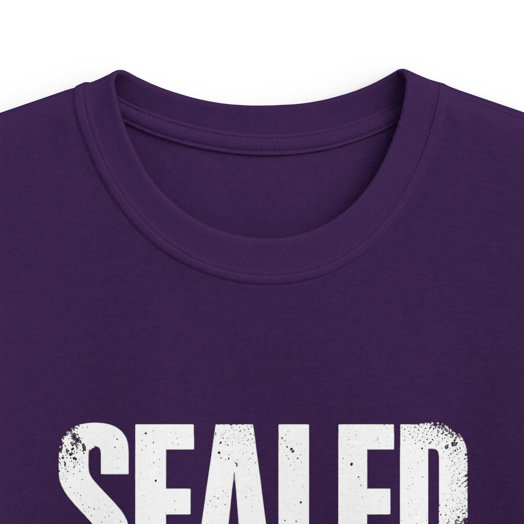 Kids Tee — "Sealed by the Blood of Jesus" Christian Faith Shirt