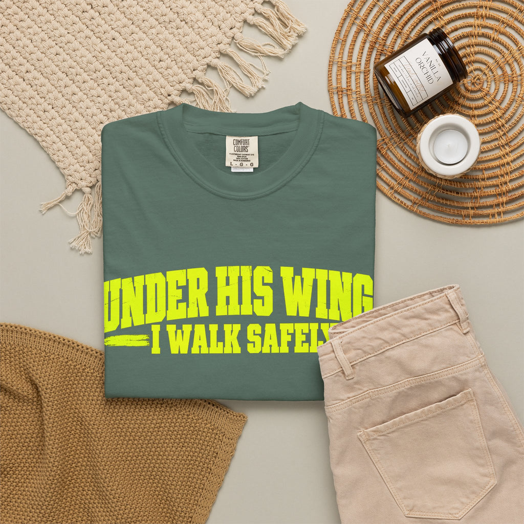 Psalm 91 'Under His Wings I Walk Safely' T-Shirt — Faith-Based Christian Tee