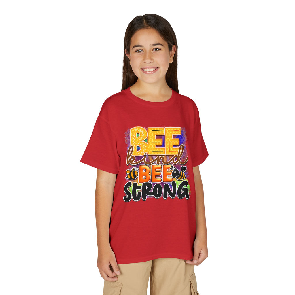 Bee Kind Bee Strong Youth T‑Shirt – Positive Kids Graphic Tee