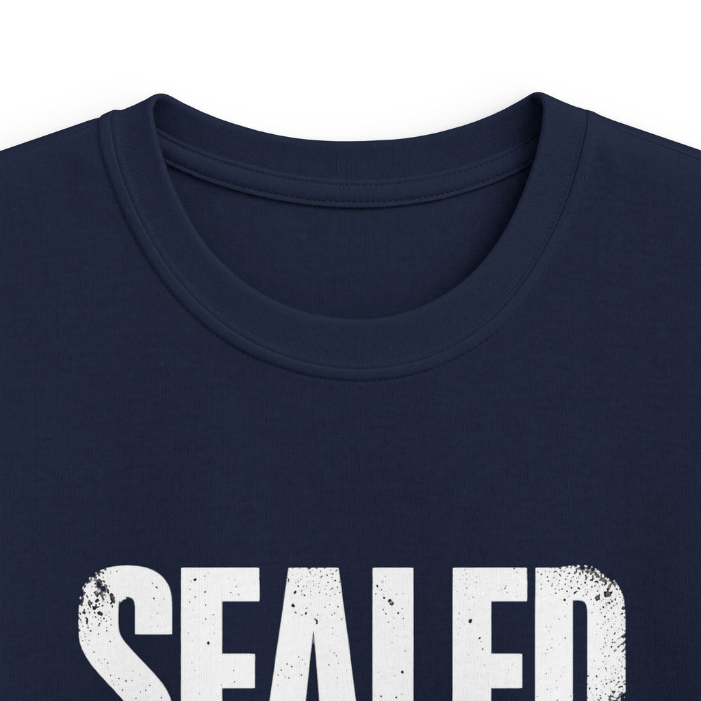 Kids Tee — "Sealed by the Blood of Jesus" Christian Faith Shirt
