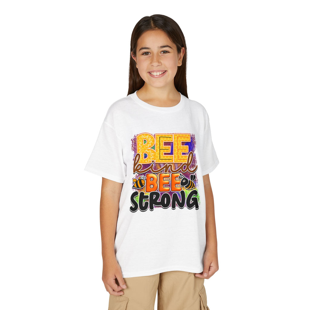 Bee Kind Bee Strong Youth T‑Shirt – Positive Kids Graphic Tee