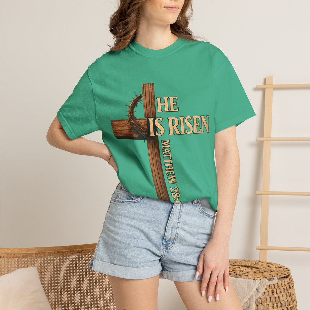 He Is Risen Faith Christian T-Shirt