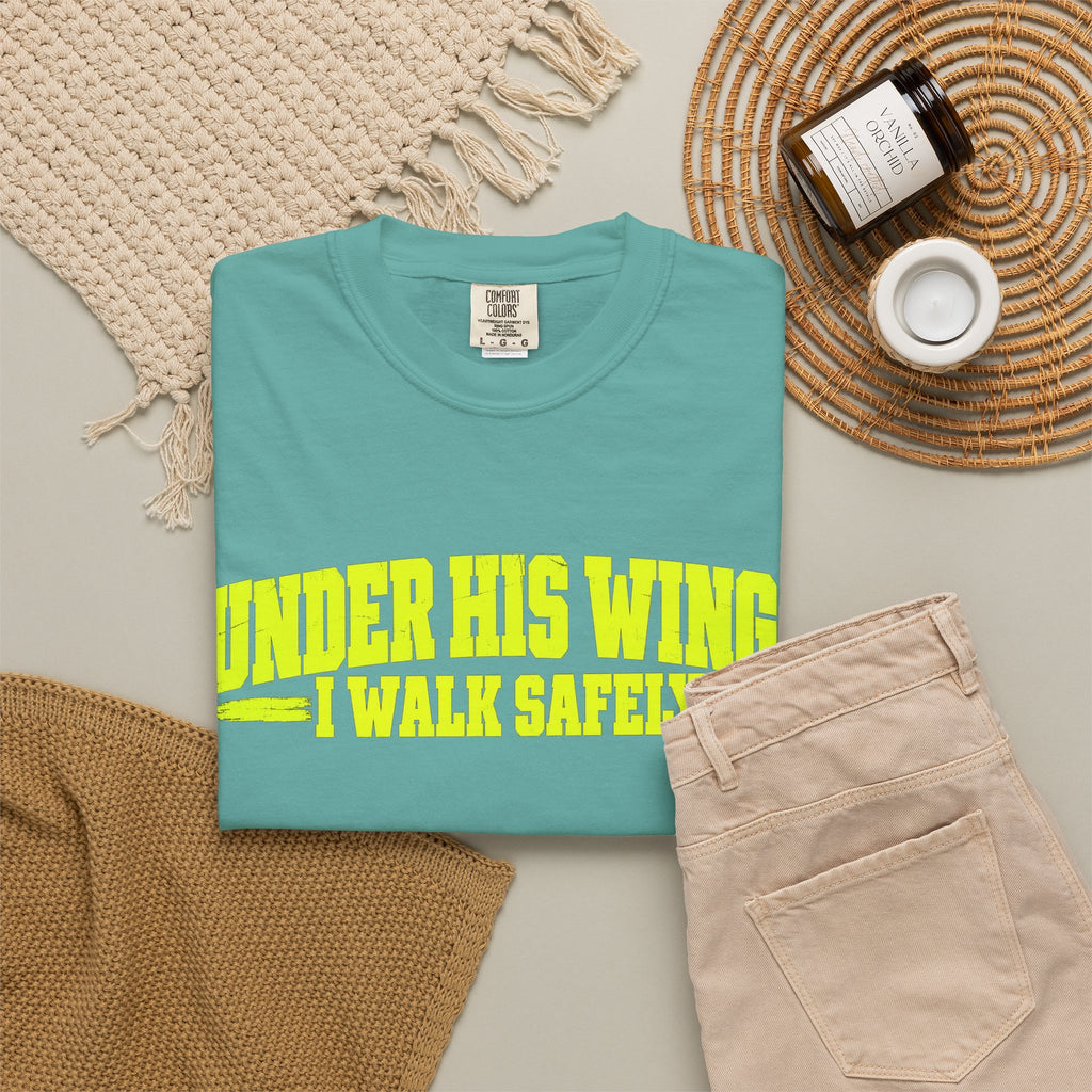 Psalm 91 'Under His Wings I Walk Safely' T-Shirt — Faith-Based Christian Tee