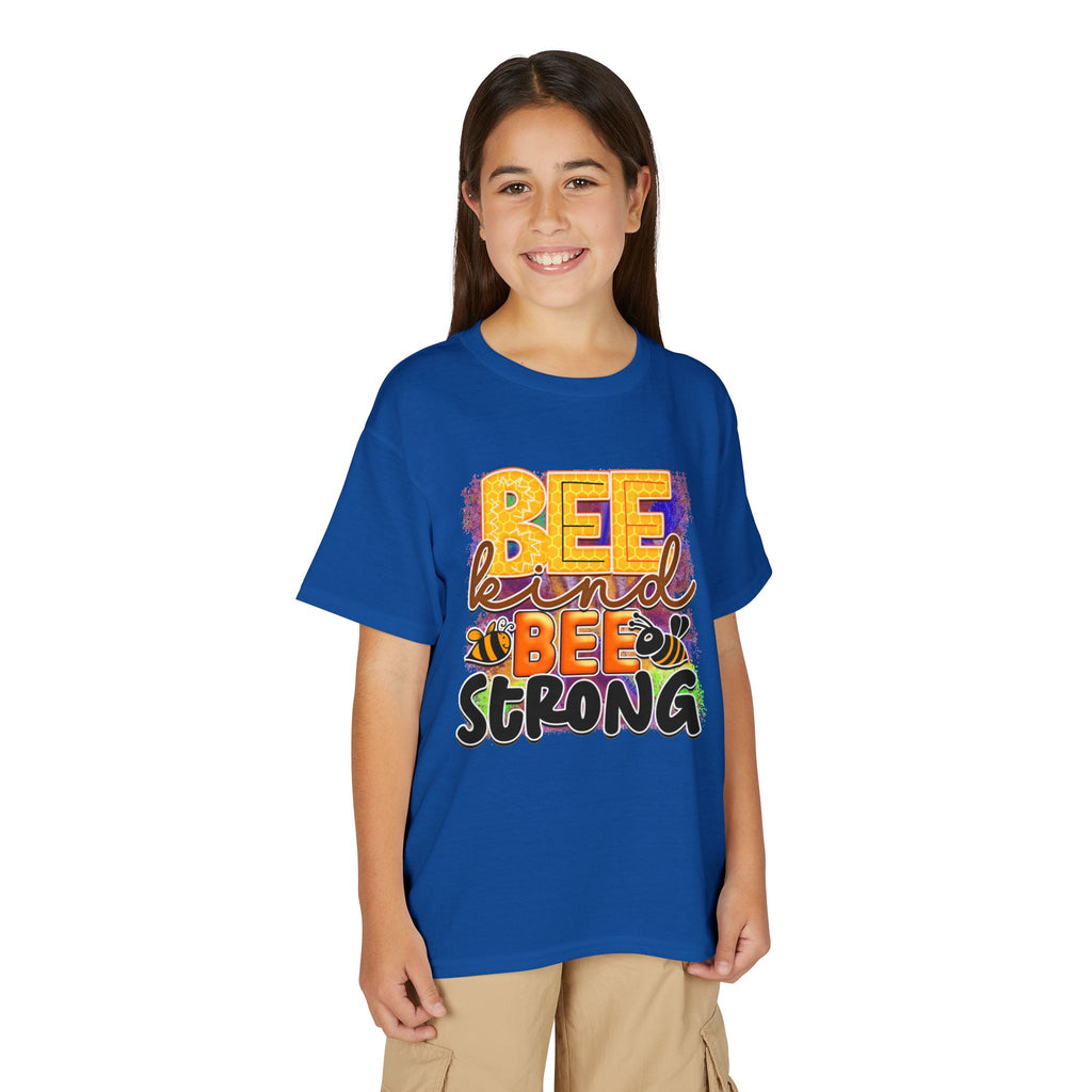 Bee Kind Bee Strong Youth T‑Shirt – Positive Kids Graphic Tee