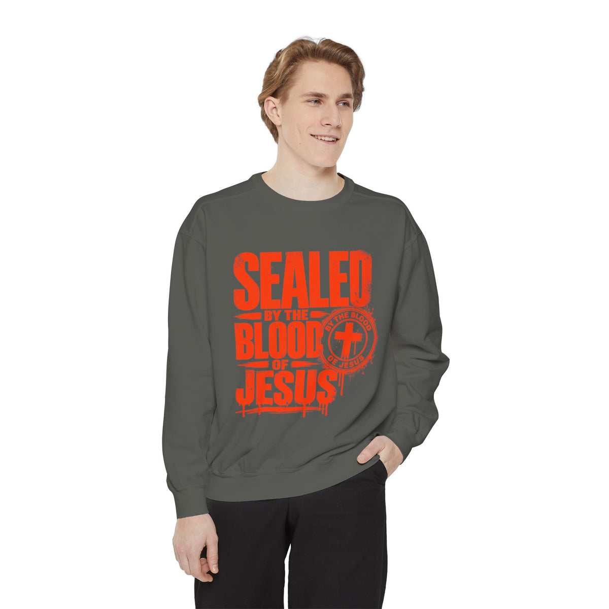 Christian Sweatshirt - "Sealed by the Blood of Jesus" Crewneck