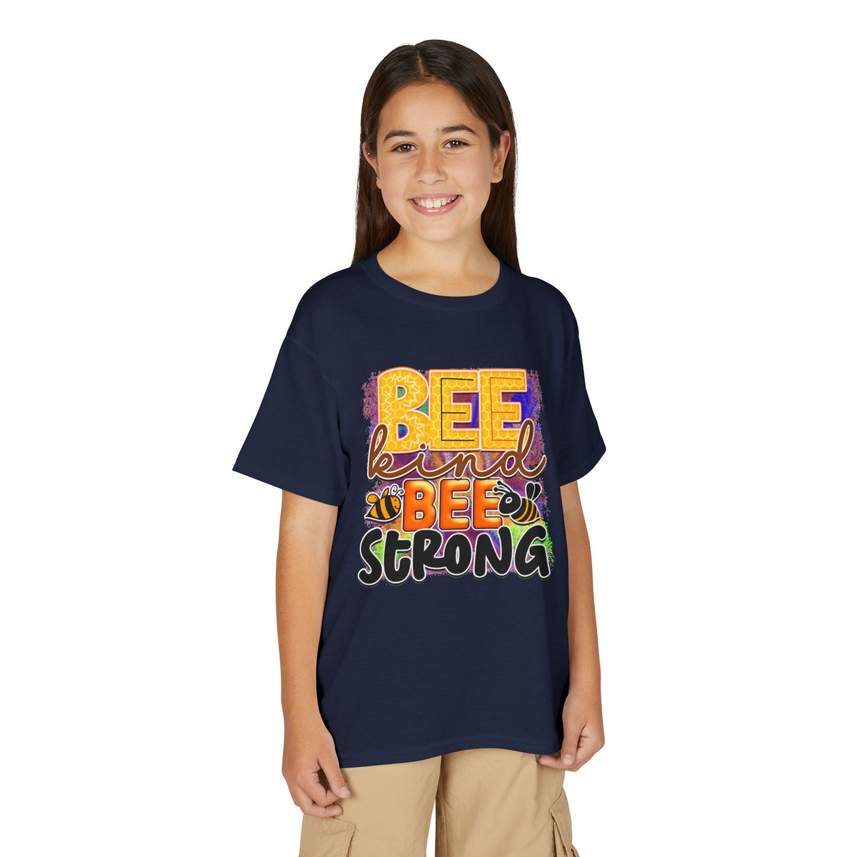 Bee Kind Bee Strong Youth T‑Shirt – Positive Kids Graphic Tee