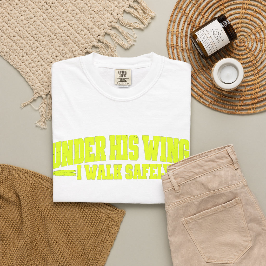 Psalm 91 'Under His Wings I Walk Safely' T-Shirt — Faith-Based Christian Tee