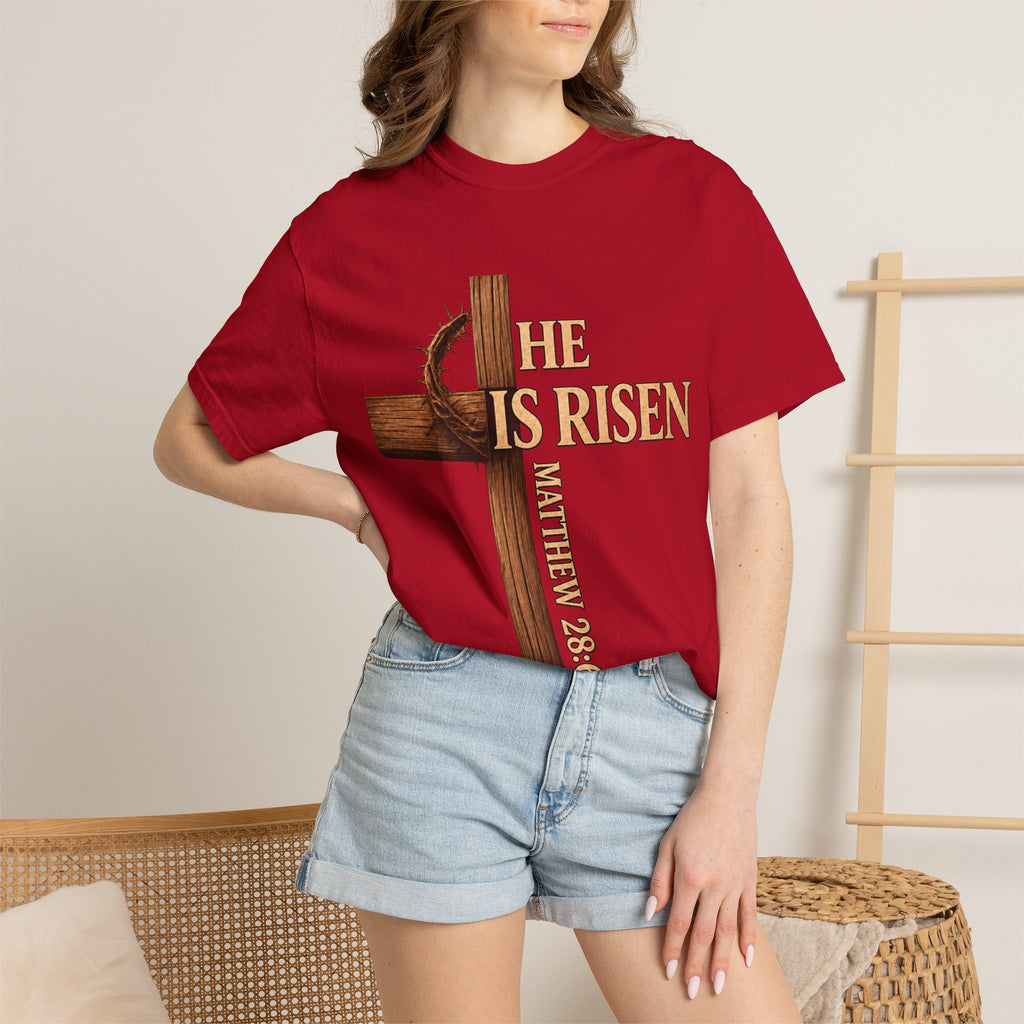 He Is Risen Faith Christian T-Shirt