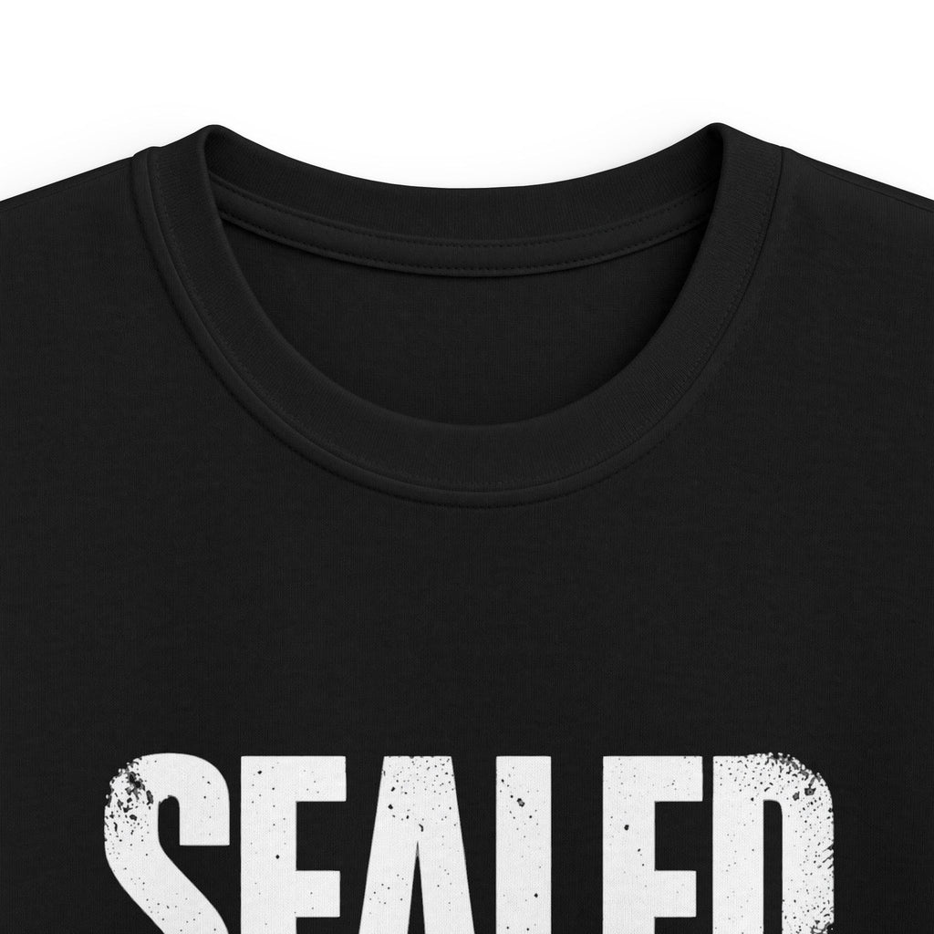 Kids Tee — "Sealed by the Blood of Jesus" Christian Faith Shirt