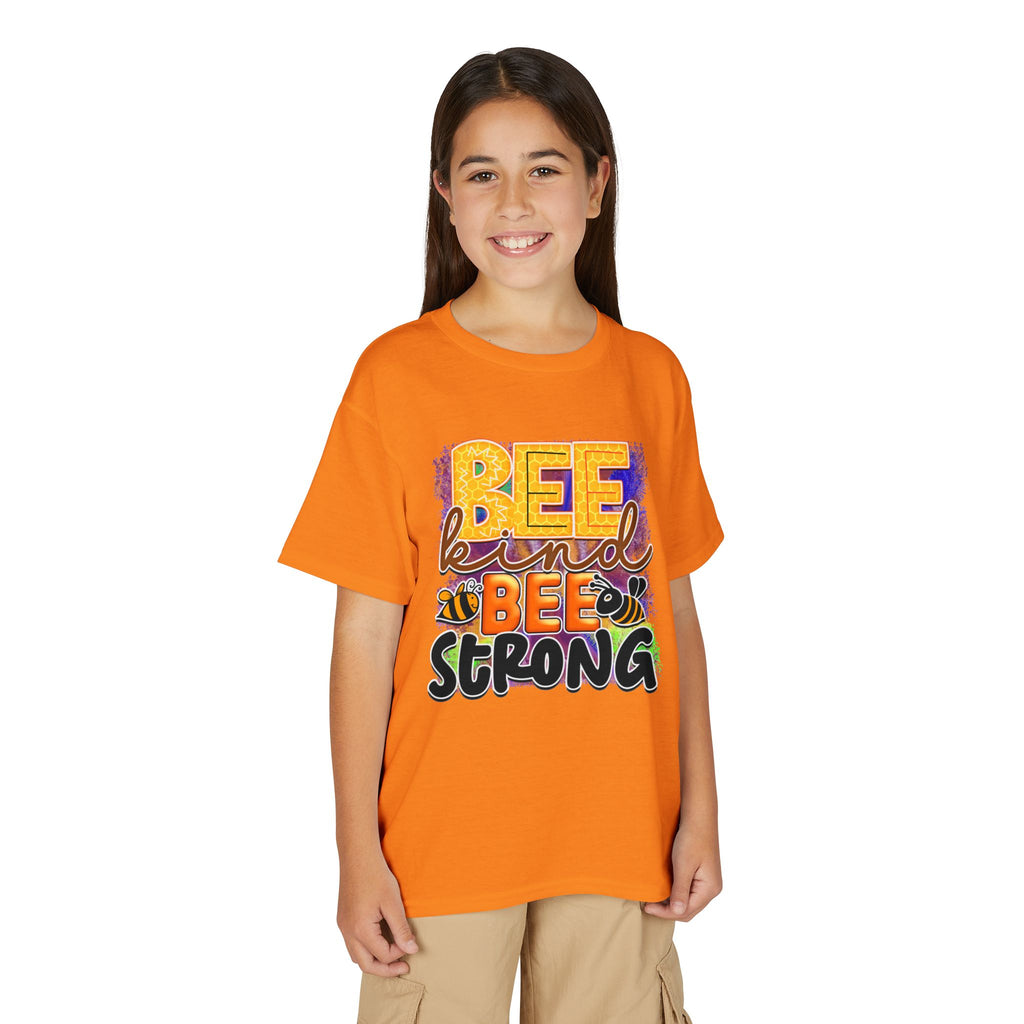 Bee Kind Bee Strong Youth T‑Shirt – Positive Kids Graphic Tee
