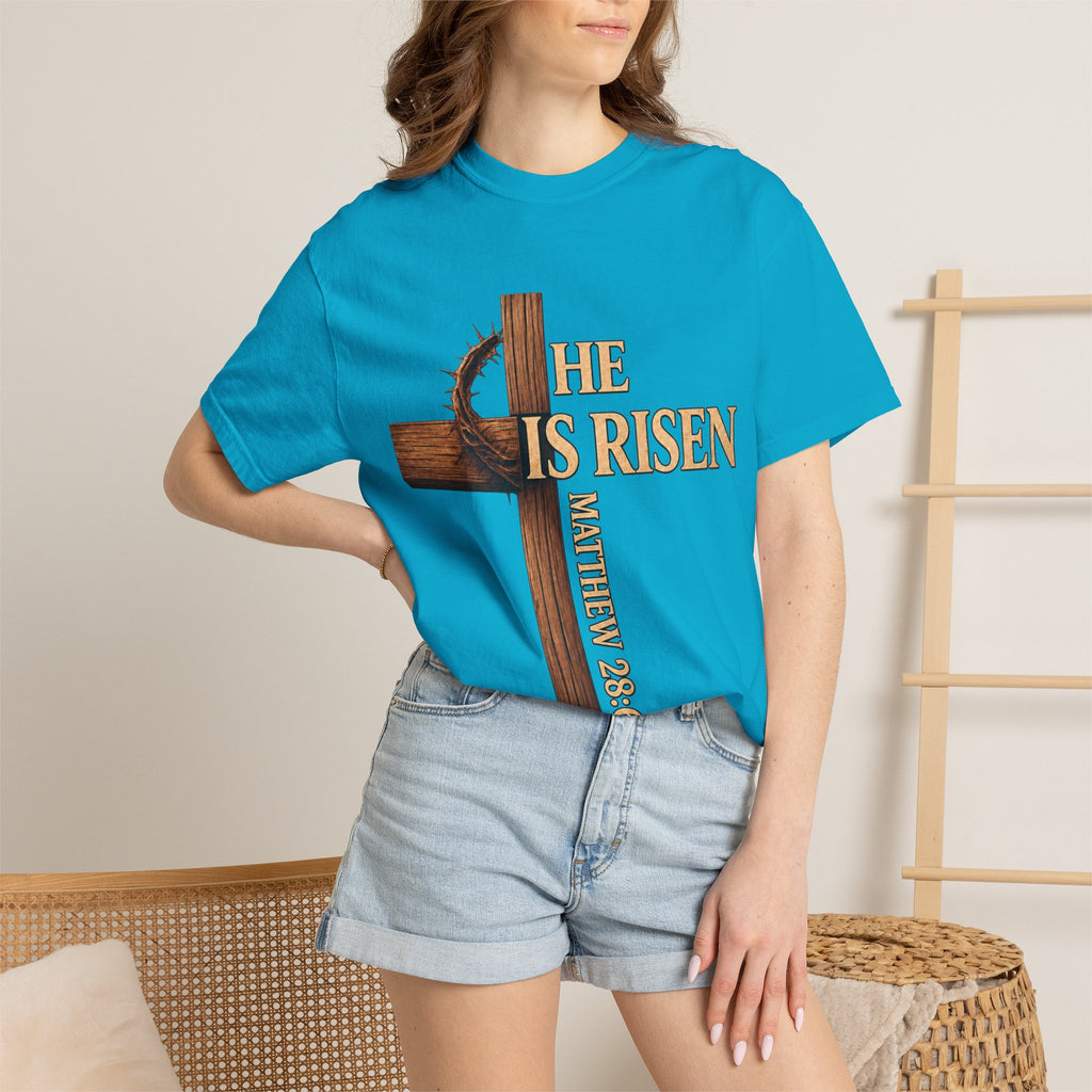 He Is Risen Faith Christian T-Shirt