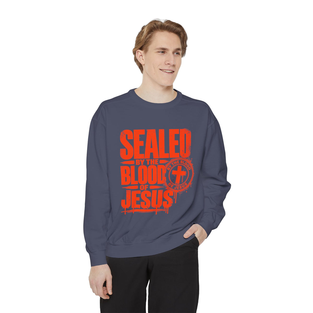 Christian Sweatshirt - "Sealed by the Blood of Jesus" Crewneck