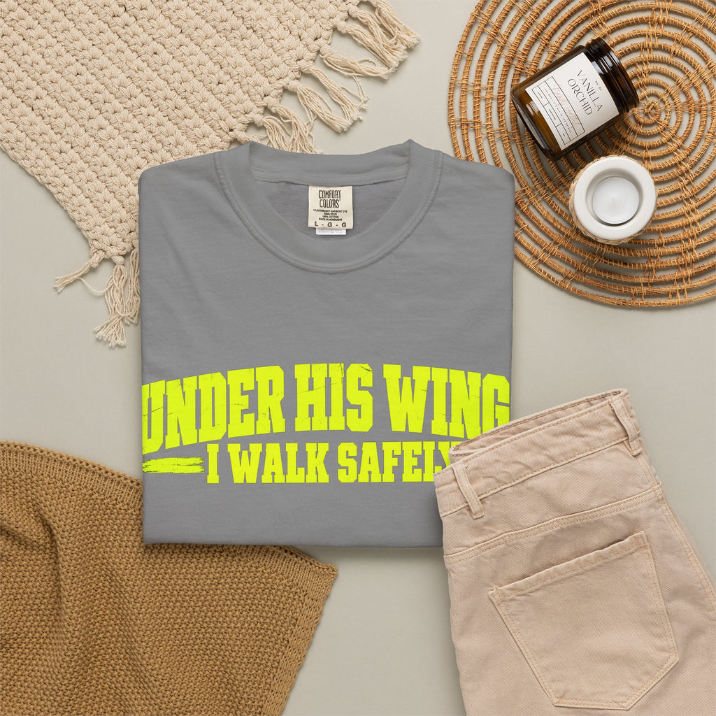 Psalm 91 'Under His Wings I Walk Safely' T-Shirt — Faith-Based Christian Tee